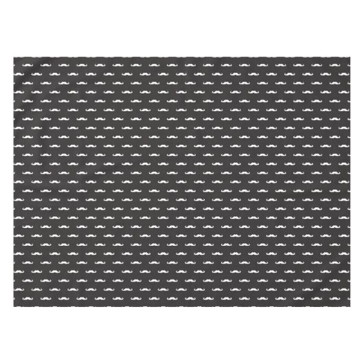 Schnurrbart-Hipster-Muster Tischdecke (Vorderseite (Horizontal))