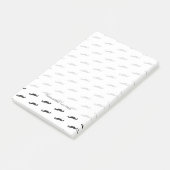 Schnurrbart-Hipstermuster 2 Post-it Klebezettel (angewinkelt)