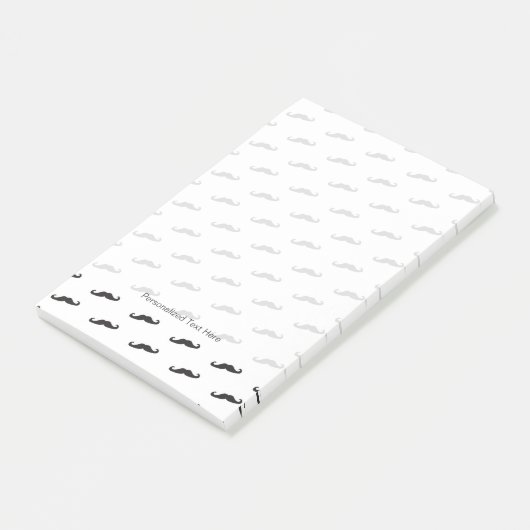 Schnurrbart-Hipstermuster 2 Post-it Klebezettel (angewinkelt)