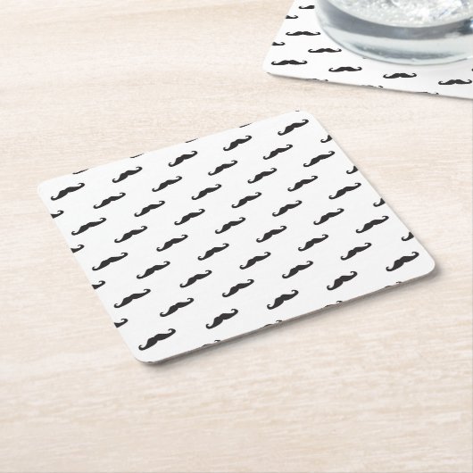 Schnurrbart-Hipstermuster 2 Rechteckiger Pappuntersetzer (angewinkelt)