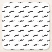 Schnurrbart-Hipstermuster 2 Rechteckiger Pappuntersetzer (Vorderseite)