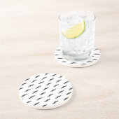 Schnurrbart-Hipstermuster 2 Sandstein Untersetzer (Seite)