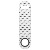 Schnurrbart-Hipstermuster 2 Speedflaschenöffner (Rückseite)