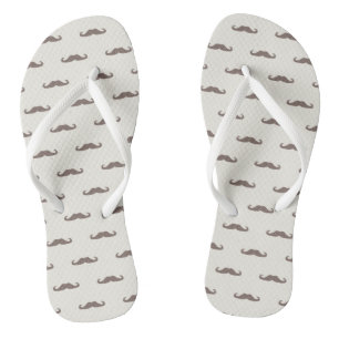 Schnurrbart-Hipstermuster 3 Badesandalen