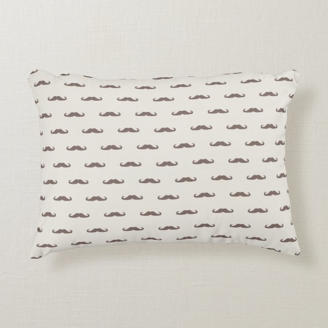 Schnurrbart-Hipstermuster 3 Dekokissen (Vorderseite)