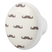 Schnurrbart-Hipstermuster 3 Keramikknauf (Rechts)
