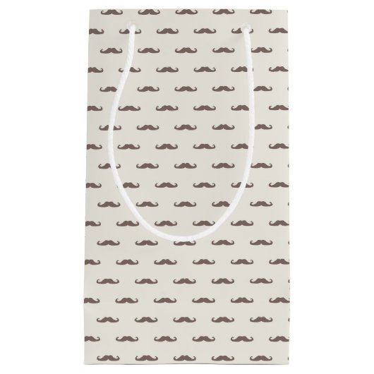 Schnurrbart-Hipstermuster 3 Kleine Geschenktüte (Vorderseite)