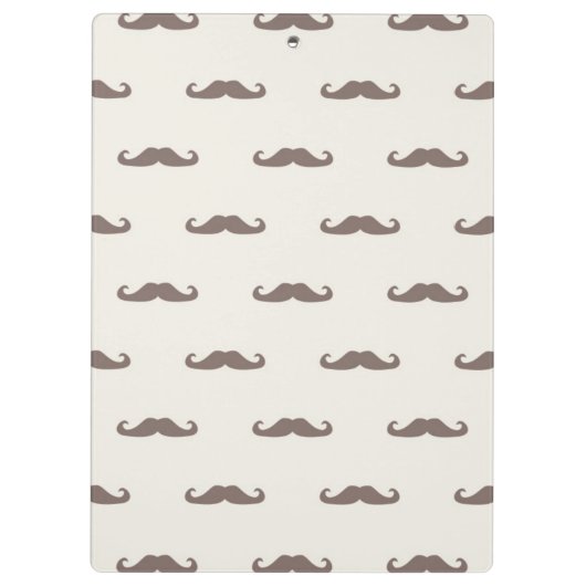 Schnurrbart-Hipstermuster 3 Klemmbrett (Rückseite)