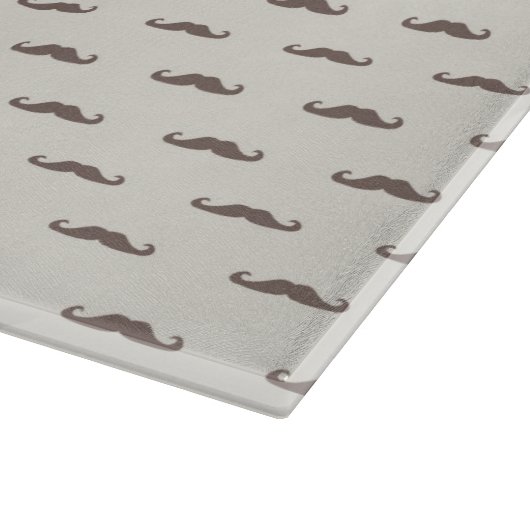 Schnurrbart-Hipstermuster 3 Schneidebrett (Ecke)