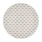 Schnurrbart-Hipstermuster 3 Schneidebrett (Vorderseite)