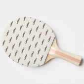 Schnurrbart-Hipstermuster 3 Tischtennis Schläger (Seitenansicht)