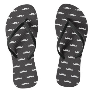 Schnurrbart-Hipstermuster Badesandalen