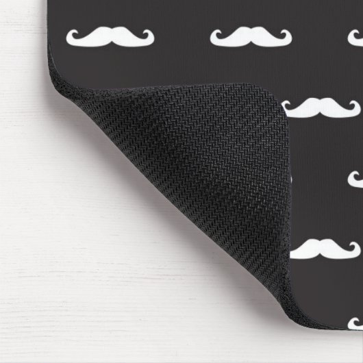 Schnurrbart-Hipstermuster Mousepad (Ecke)