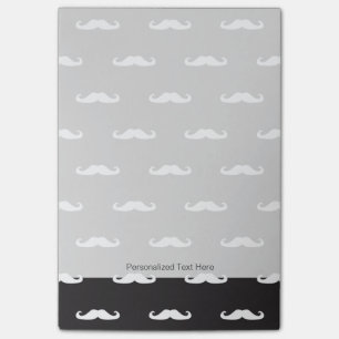 Schnurrbart-Hipstermuster Post-it Klebezettel
