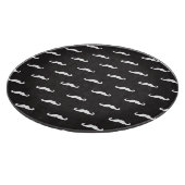 Schnurrbart-Hipstermuster Schneidebrett (Ecke)