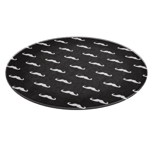 Schnurrbart-Hipstermuster Schneidebrett (Ecke)