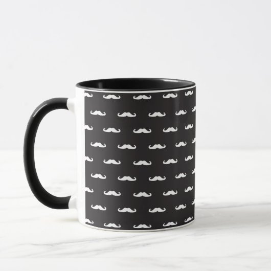 Schnurrbart-Hipstermuster Tasse (Links)