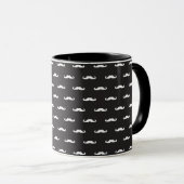 Schnurrbart-Hipstermuster Tasse (VorderseiteRechts)