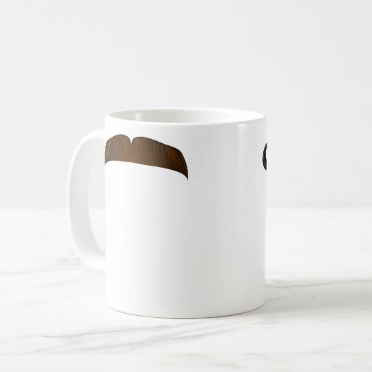 Schnurrbart I etwas Kaffee Kaffeetasse (Vorderseite Links)