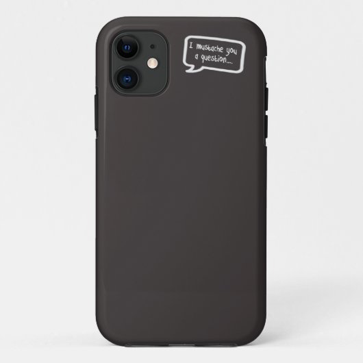 Schnurrbart I Sie ein Fragenminigrau Case-Mate iPhone Hülle (Rückseite)