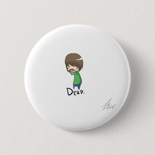 Schnurrbart I Sie eine Frage Button (Vorderseite)