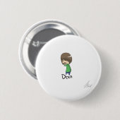 Schnurrbart I Sie eine Frage Button (Vorne & Hinten)