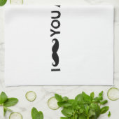 Schnurrbart I Sie eine Frage Geschirrtuch (Gefaltet)