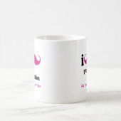 Schnurrbart I Sie eine Frage im Rosa Kaffeetasse (Mittel)