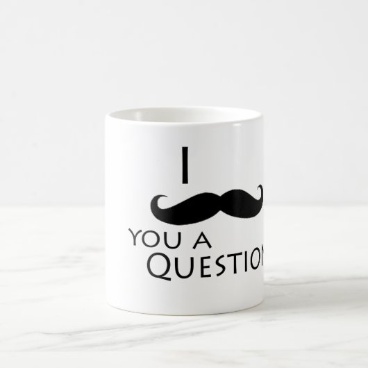 Schnurrbart I Sie eine Frage Kaffeetasse (Mittel)