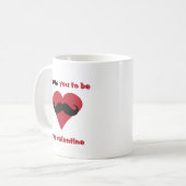 Schnurrbart I Sie, zum mein Valentinsgruß zu sein Kaffeetasse (Vorderseite Links)
