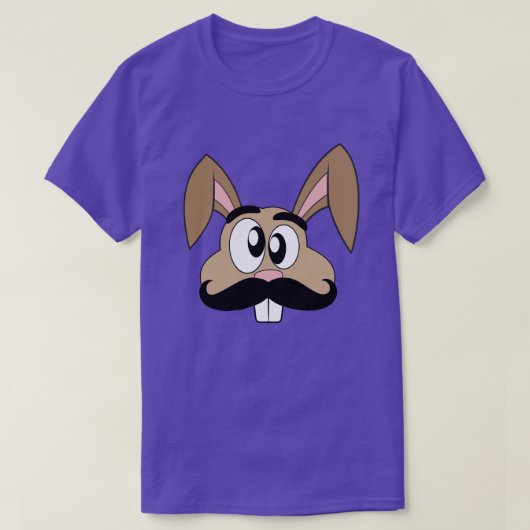 Schnurrbart-Kaninchen T-Shirt (Design vorne)