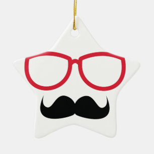 Schnurrbart Keramik Ornament