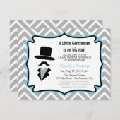 Schnurrbart-kleine Herr-Baby-Dusche Einladung (Vorne/Hinten)