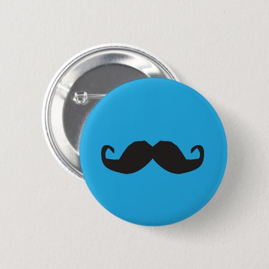 Schnurrbart-Knopf Button (Vorne & Hinten)