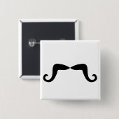 Schnurrbart-Knopf Button (Vorne & Hinten)