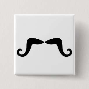 Schnurrbart-Knopf Button