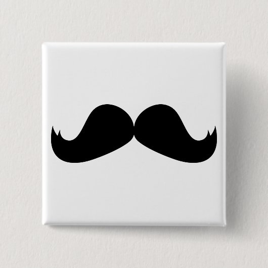 Schnurrbart-Knopf Button (Vorderseite)