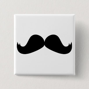 Schnurrbart-Knopf Button