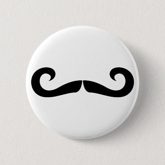 Schnurrbart-Knopf Button (Vorderseite)