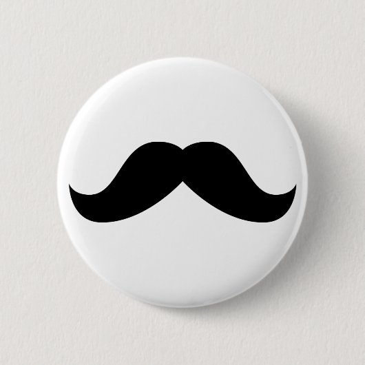 Schnurrbart-Knopf Button (Vorderseite)