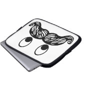 Schnurrbart-Laptop-Hülse Laptopschutzhülle (Vorne Knopf)