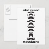 Schnurrbart Line Up Postkarte (Vorne/Hinten)