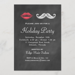Schnurrbart & Lippen Firmenparty-Einladung Einladung
