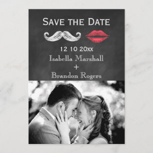 Schnurrbart & Lippen Foto Save the Date