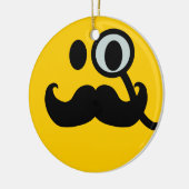 Schnurrbart Monocle Keramik Ornament (Links)