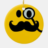 Schnurrbart Monocle Keramik Ornament (Hinten)