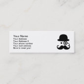 Schnurrbart Monocle Mini Visitenkarte (Vorderseite)