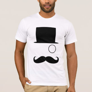 Schnurrbart Monocle u. TopHat T-Shirt
