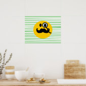 Schnurrbart Monokel Poster (Küche)