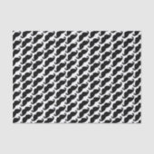 Schnurrbart-Muster weiß und schwarz Seidenpapier (Vorderseite)